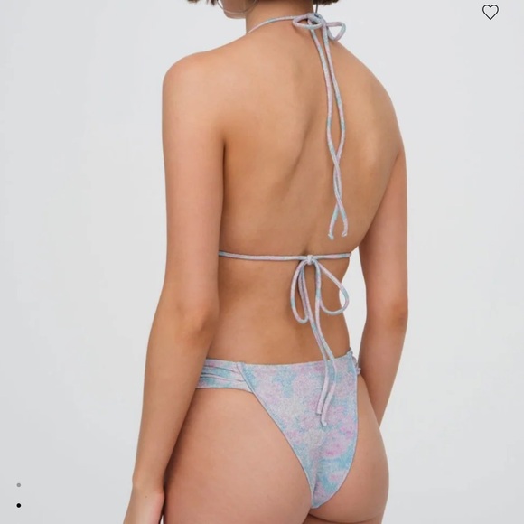 NEW For Love & Lemons Swim Collina triangle top size M - Picture 2 of 5